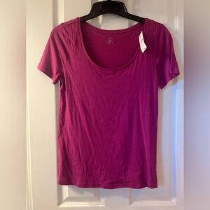 ann taylor LOFT women’s purple short sleeve top NWT